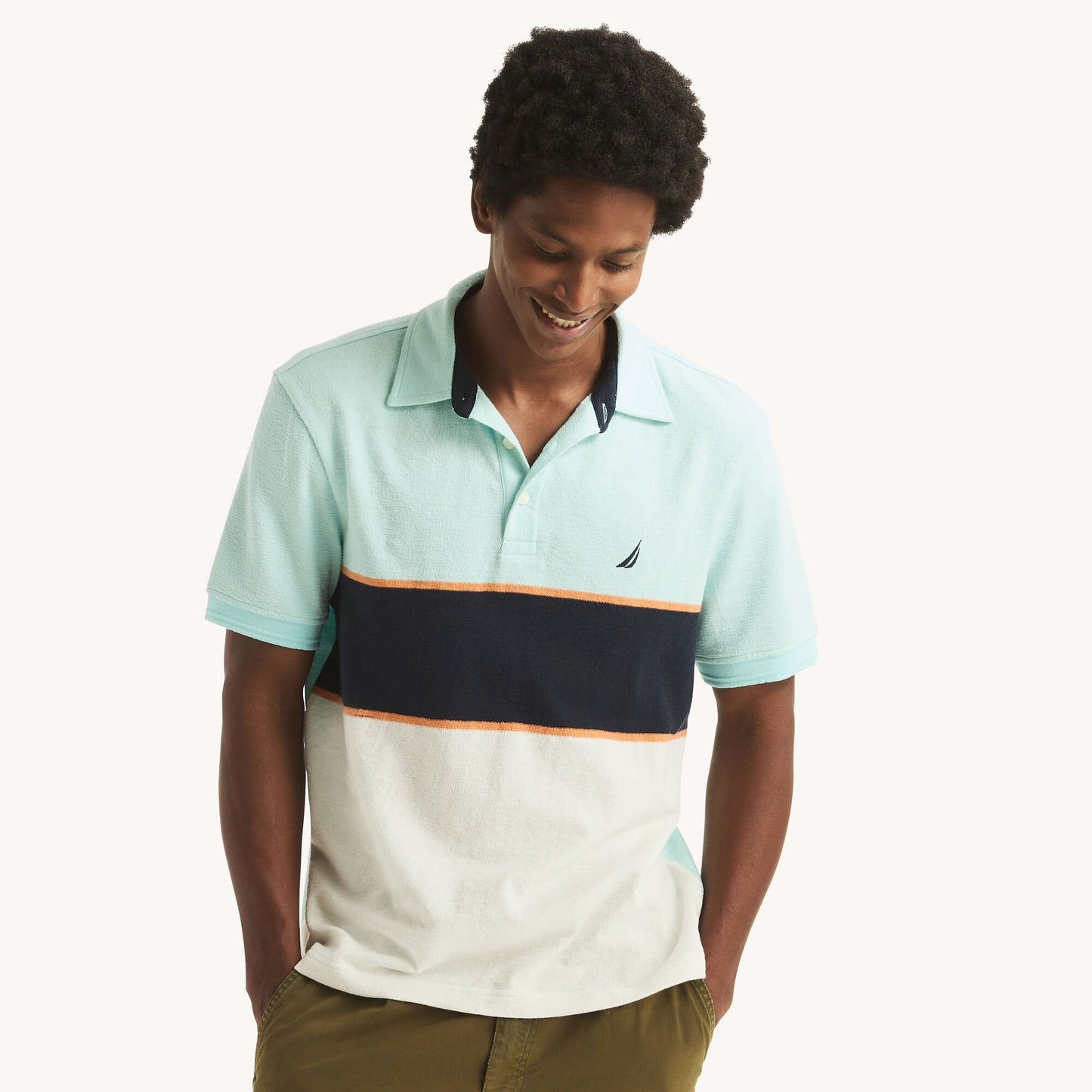 Chemise de tela jersey con colores combinados