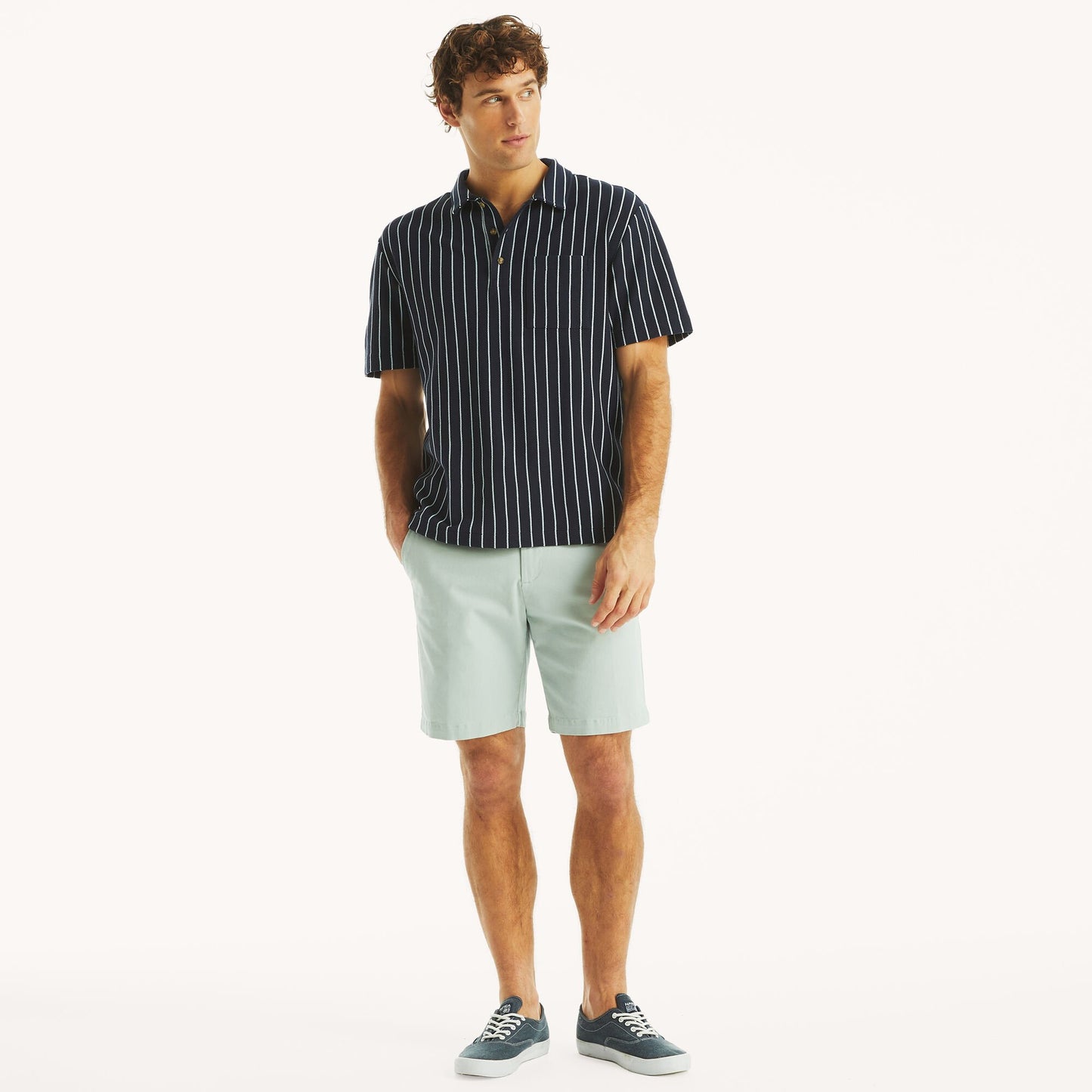 Chemise holgada con rayas