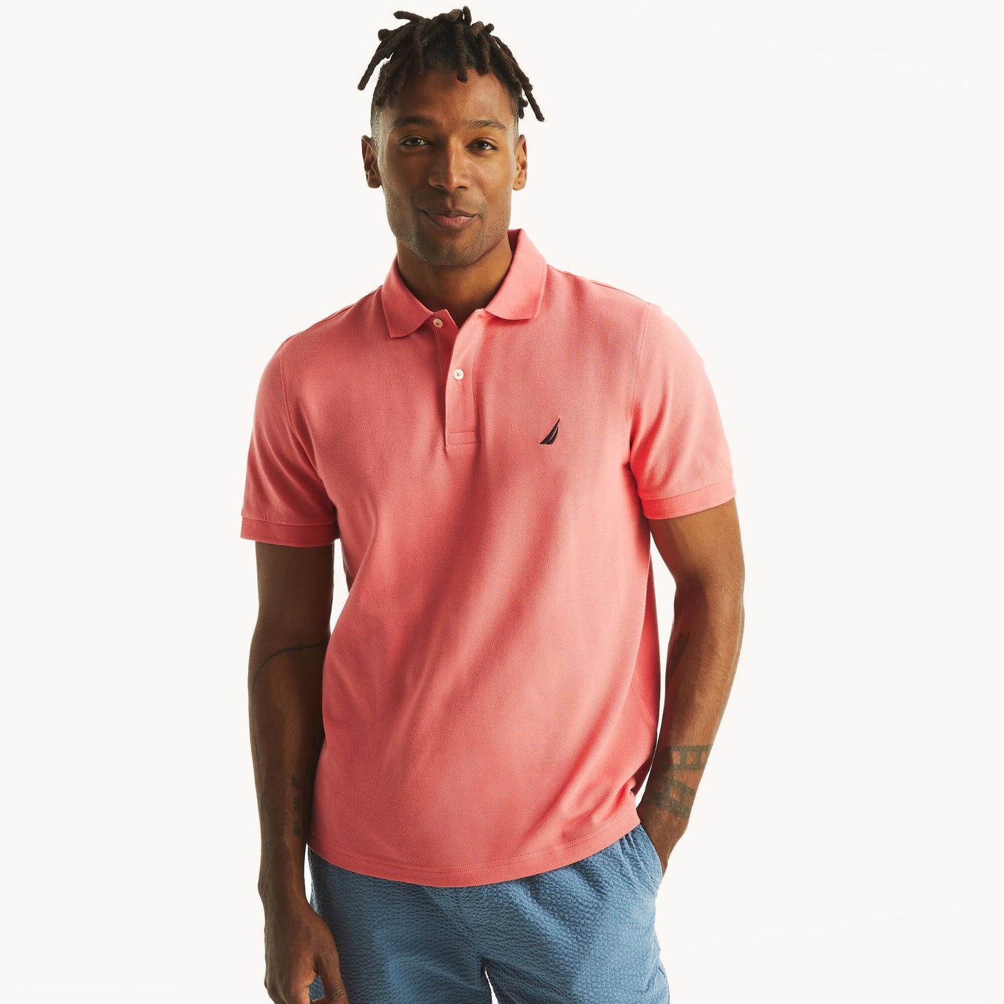 Chemise regular unicolor con logo