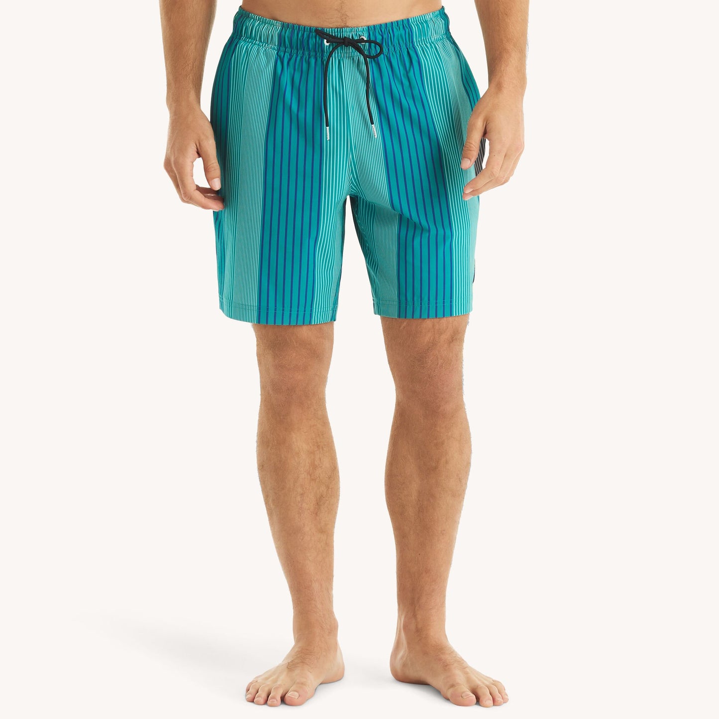 Traje de baño de rayas tipo short 8" secado rápido