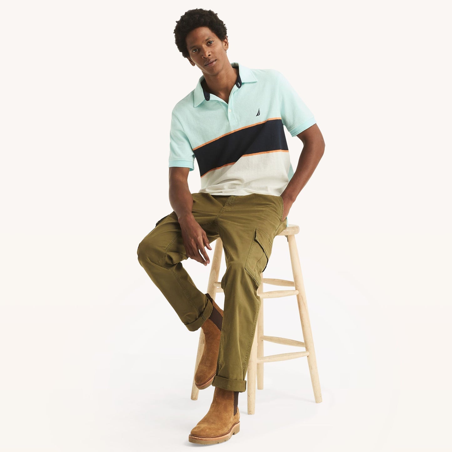 Chemise de tela jersey con colores combinados