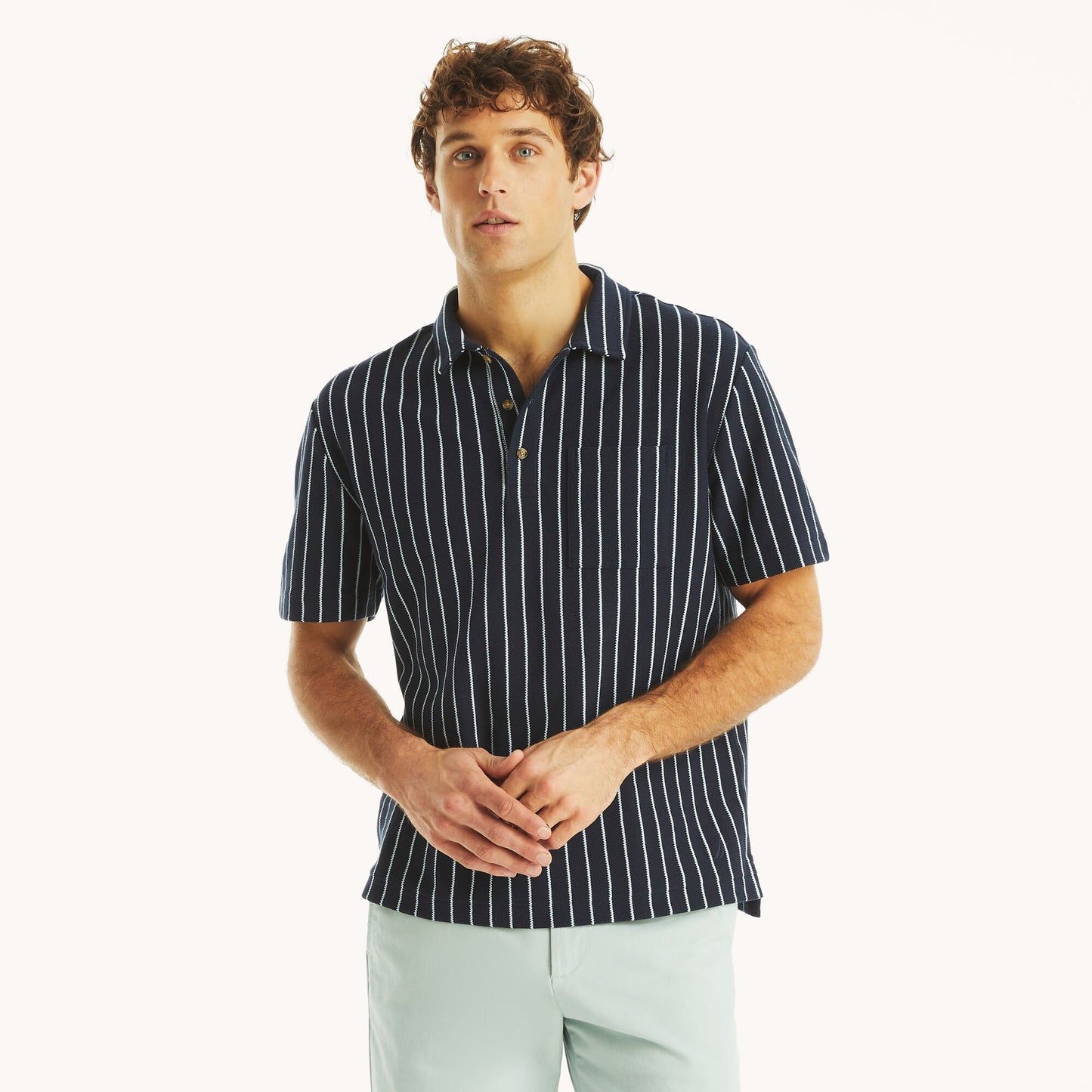Chemise holgada con rayas