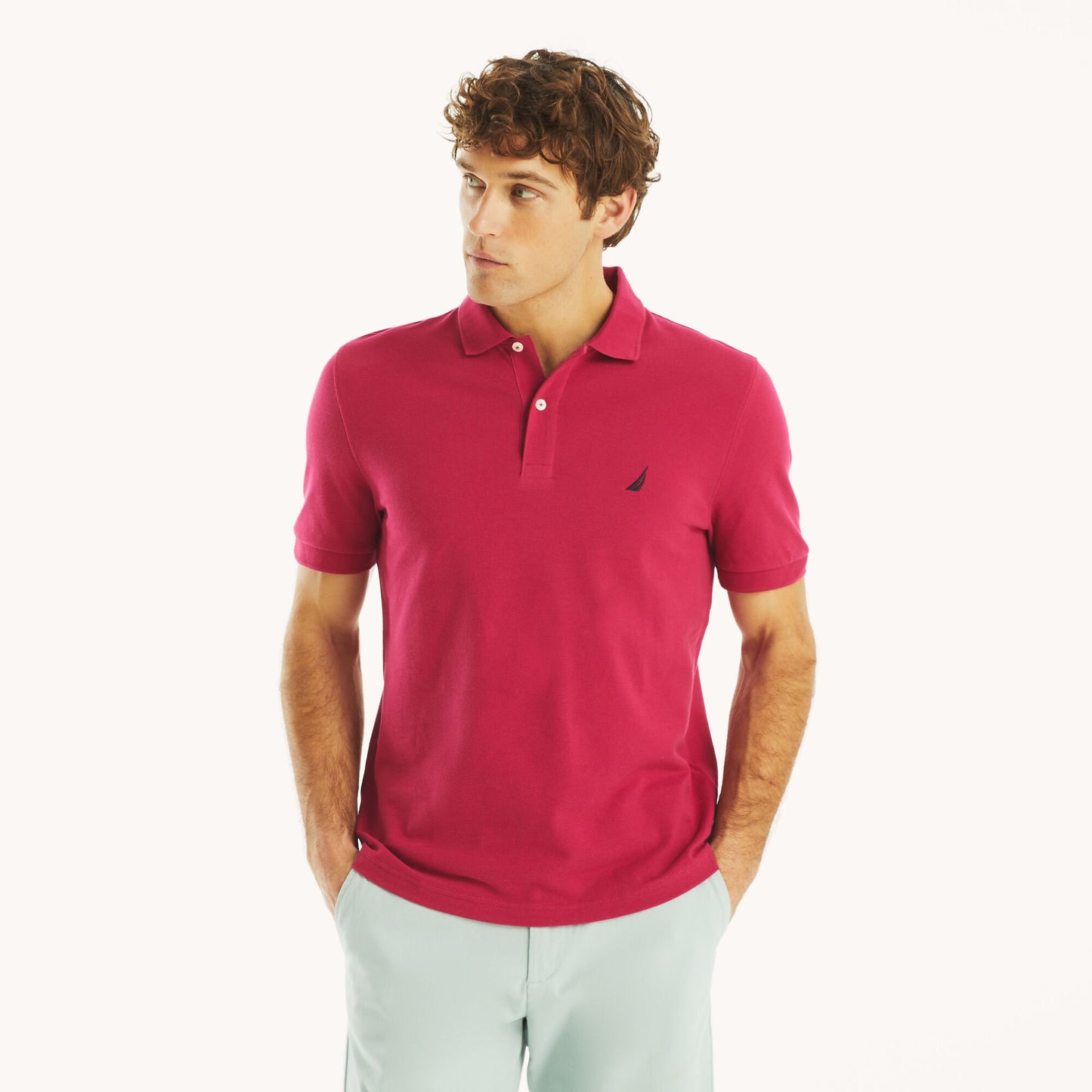 Chemise regular unicolor con logo