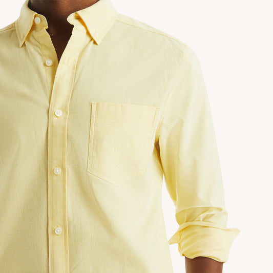 Camisa manga larga unicolor Oxford