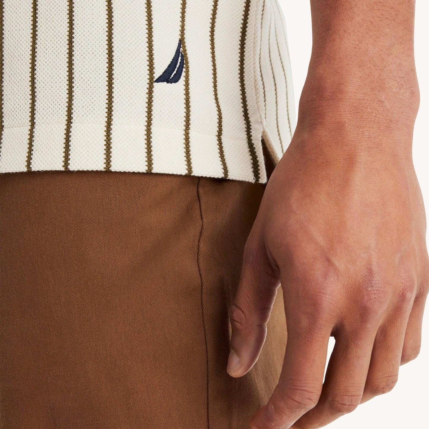 Chemise holgada de algodón con rayas