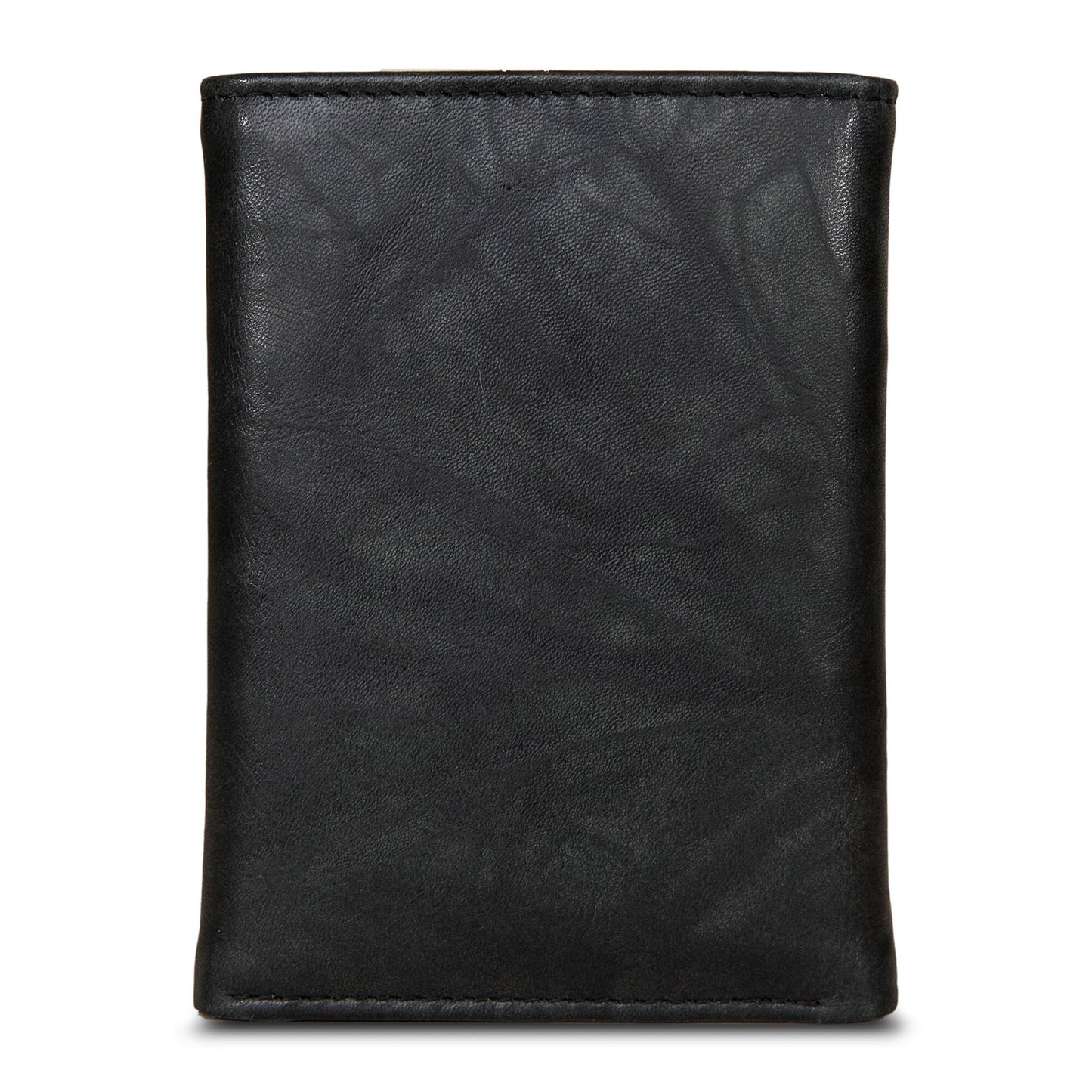 Cartera de caballero triple con logo de metal