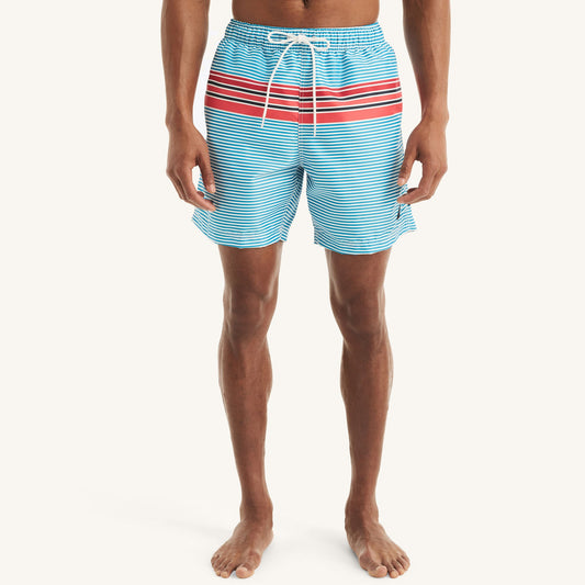Traje de baño con rayas tipo short 6" secado rápido