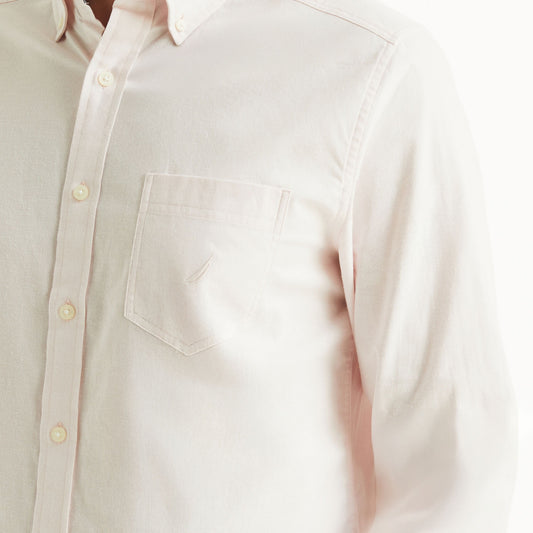 Camisa manga larga unicolor Oxford