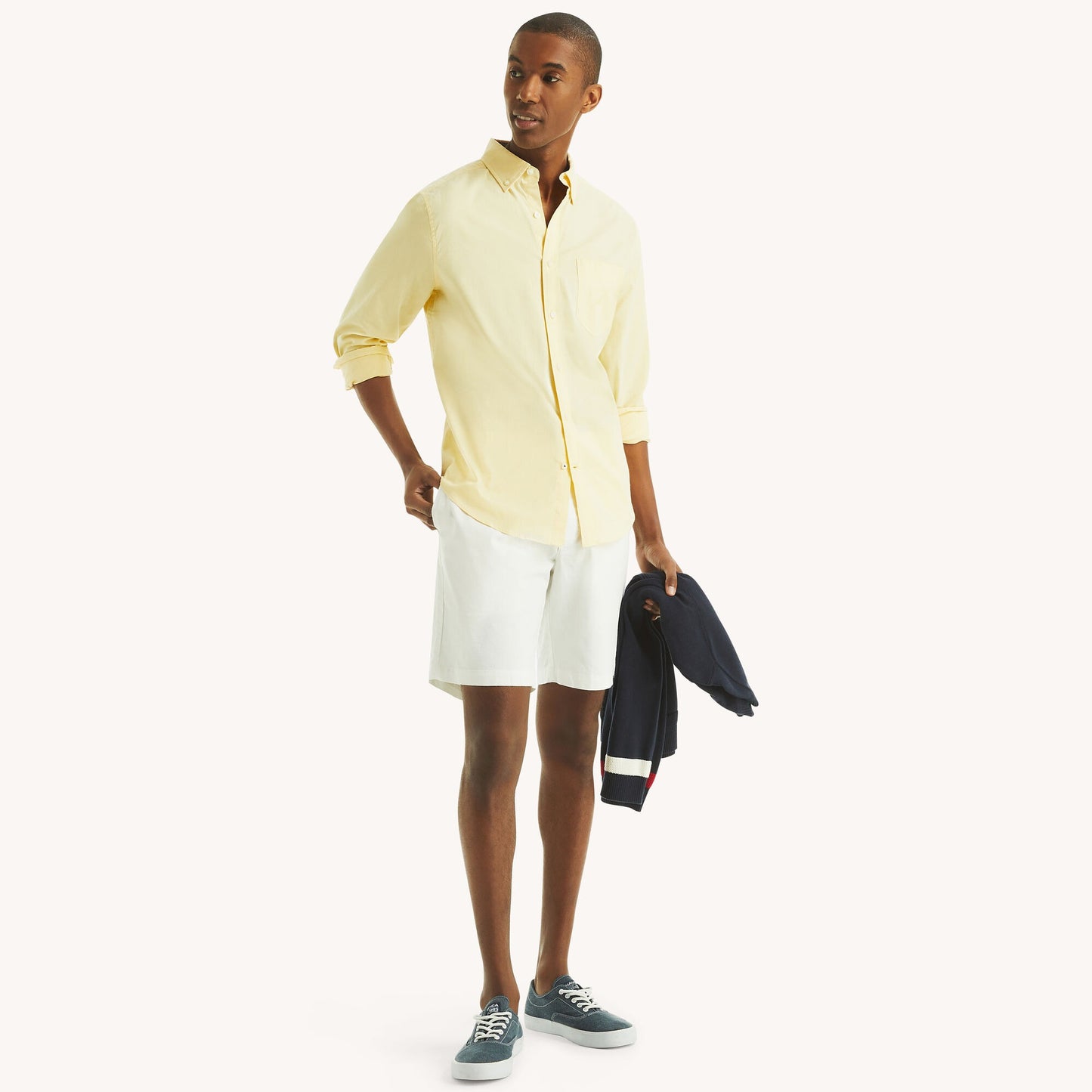 Camisa manga larga unicolor Oxford