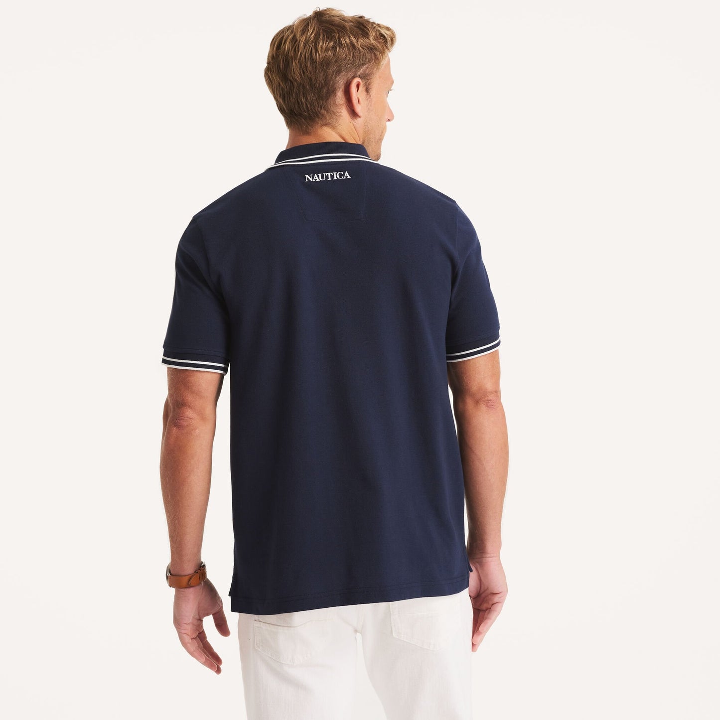 Chemise con colores combinados y ribetedo