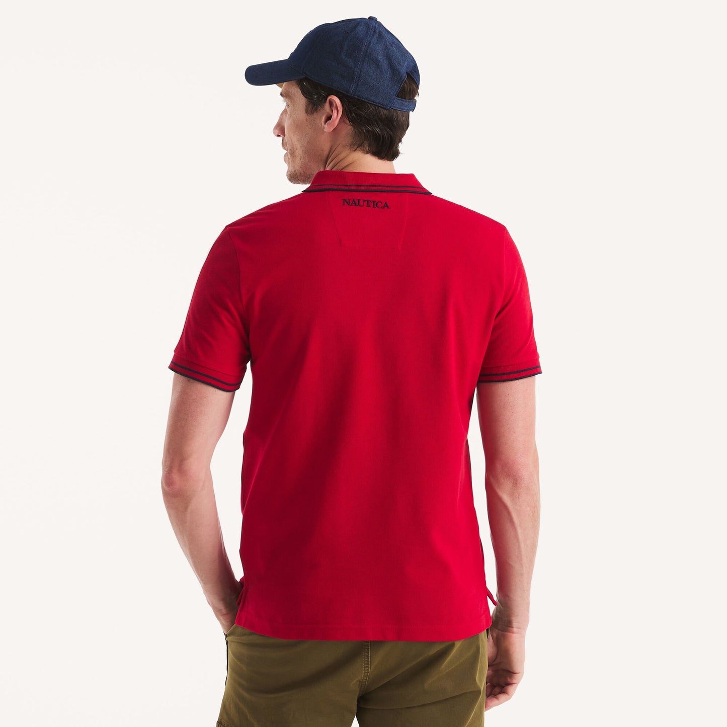 Chemise con colores combinados y ribetedo
