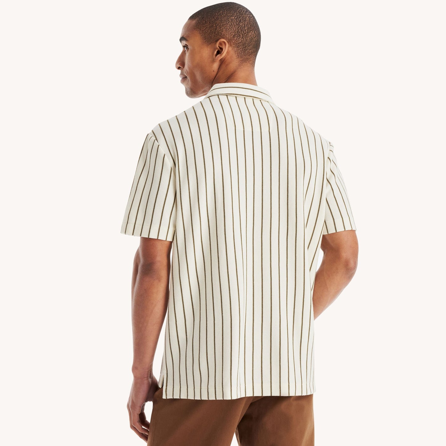 Chemise holgada de algodón con rayas