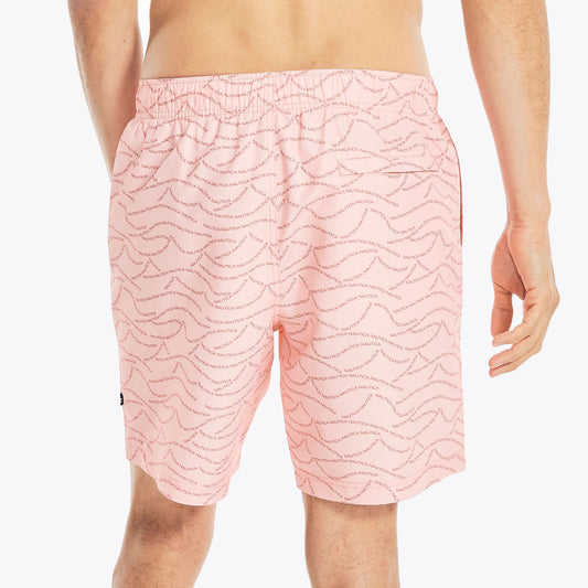 Traje de baño logo en olas tipo short 8" secado rápido