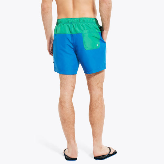Traje de baño con colores combinados tipo short 6"