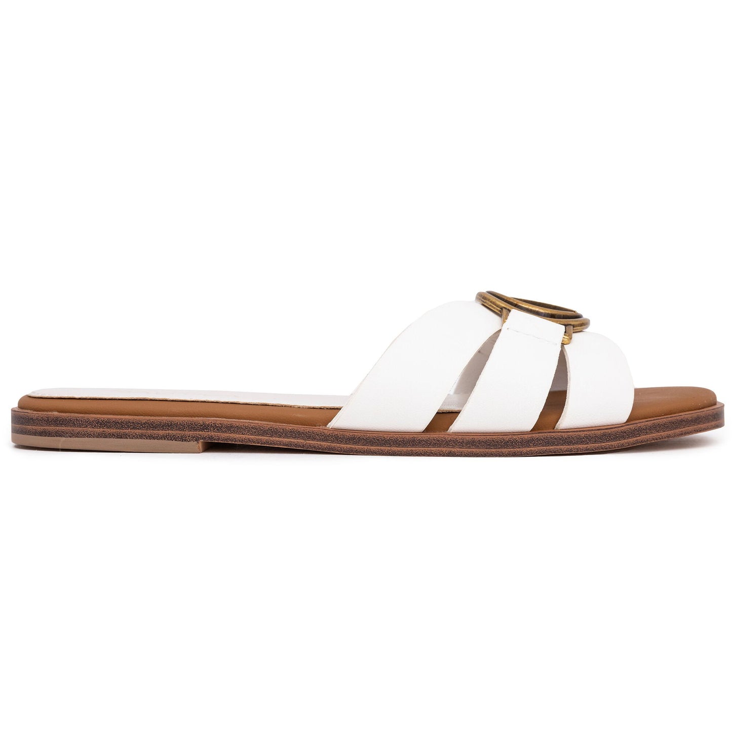 Sandalias con diseño cruzado y logo