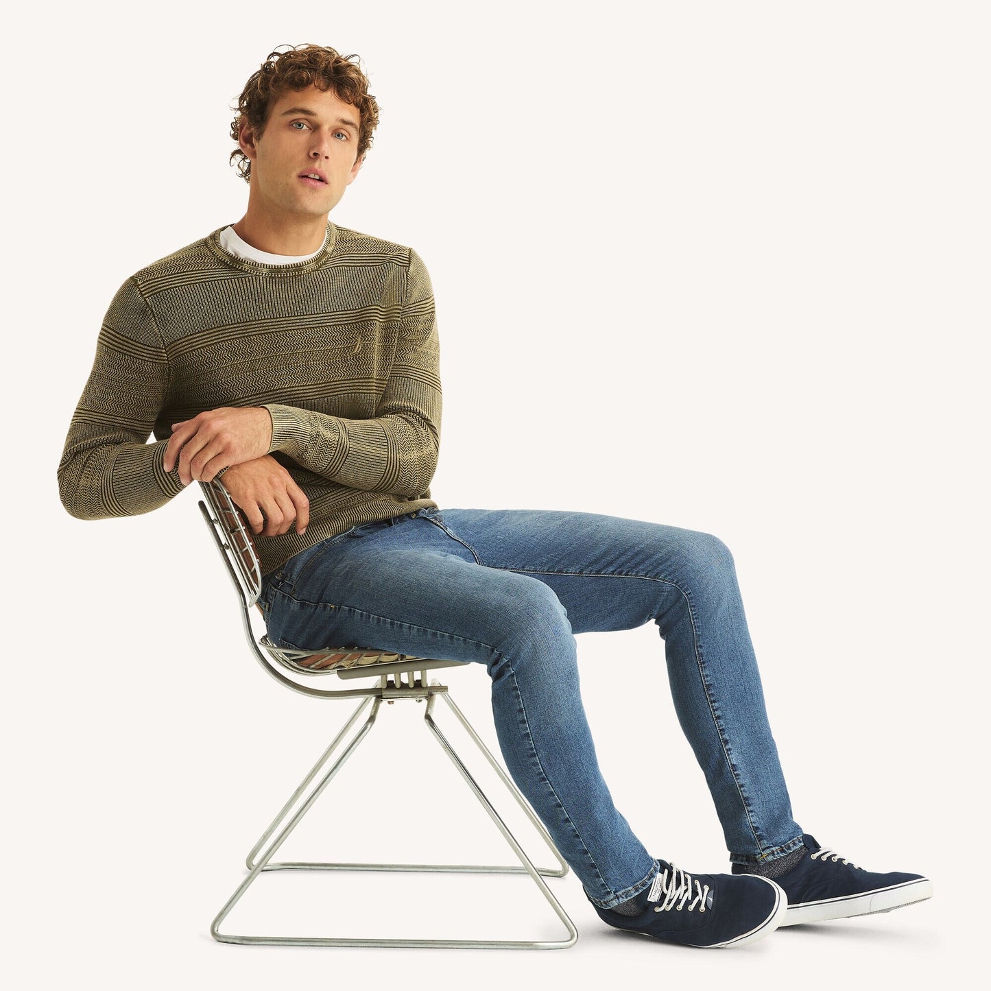 Jean atletico elástico semi ajustado