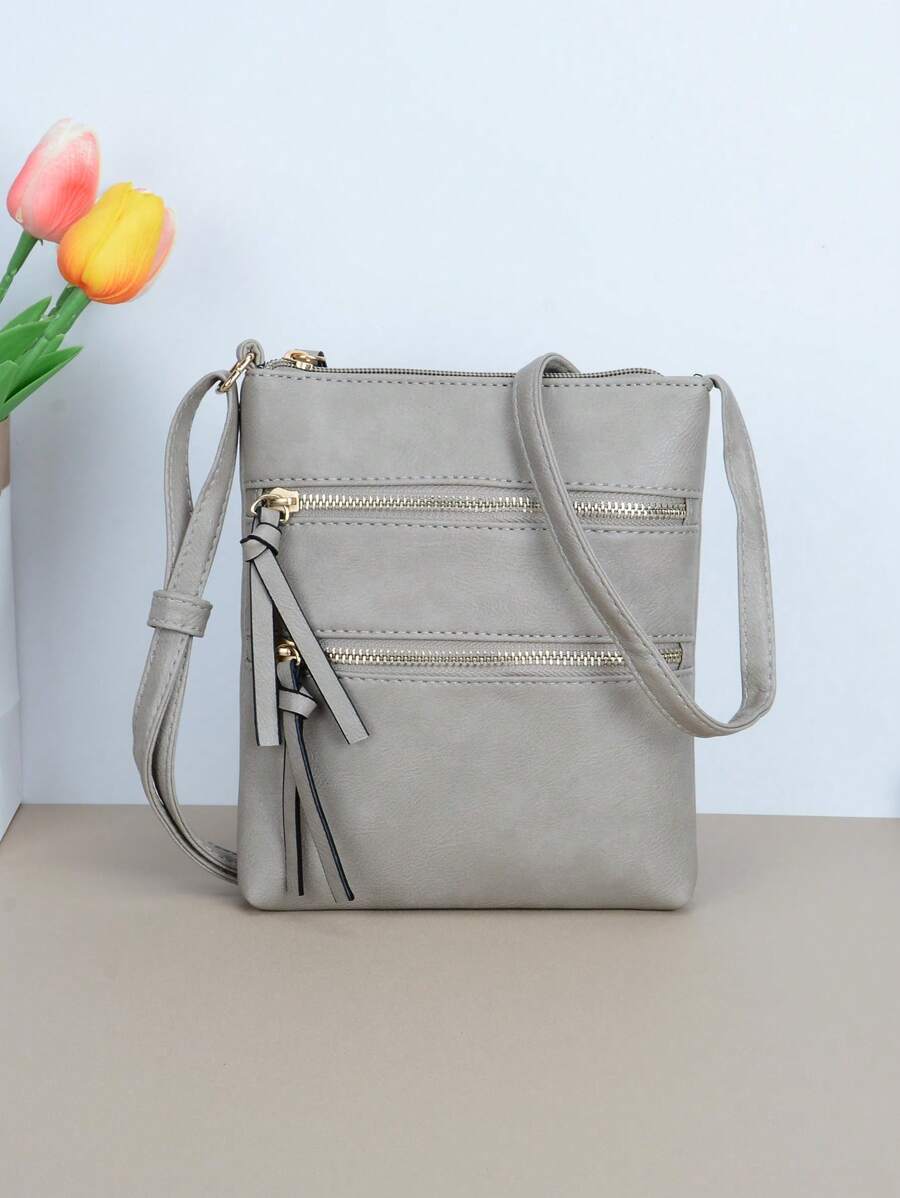 Bolso cruzado unicolor