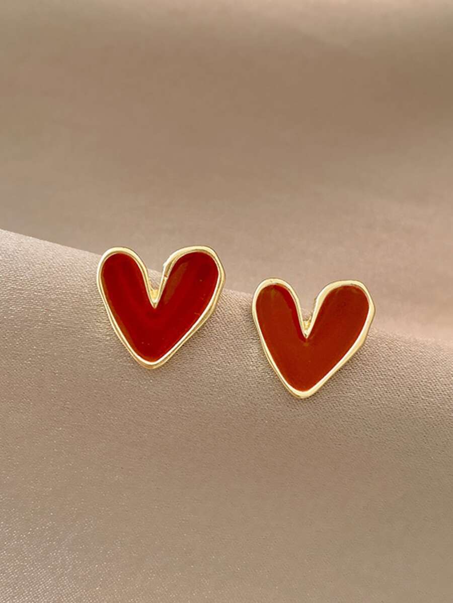 Pendientes en forma de corazón