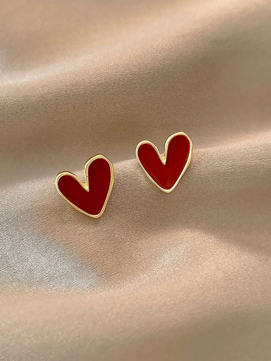 Pendientes en forma de corazón