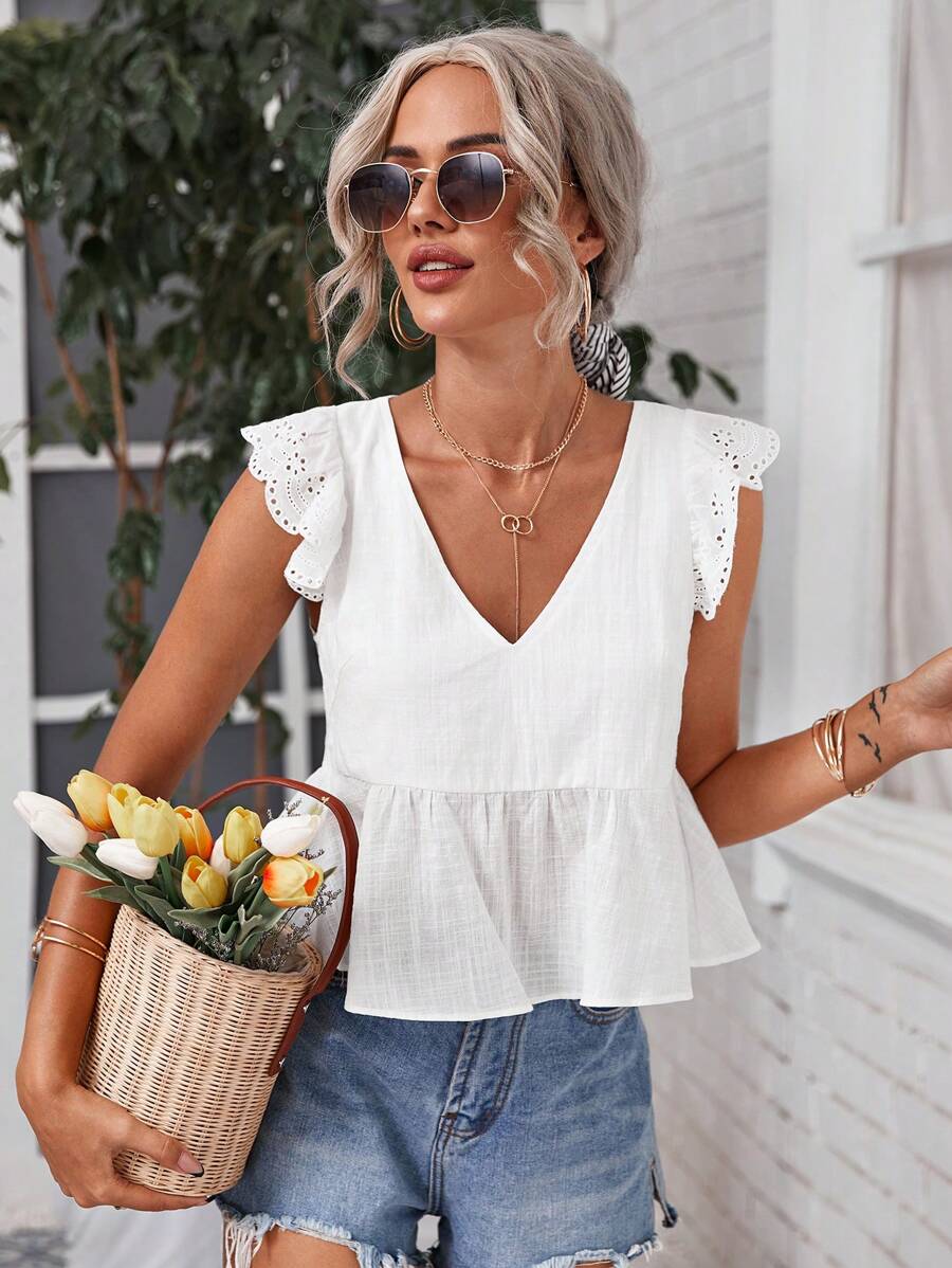 Blusa con volantes