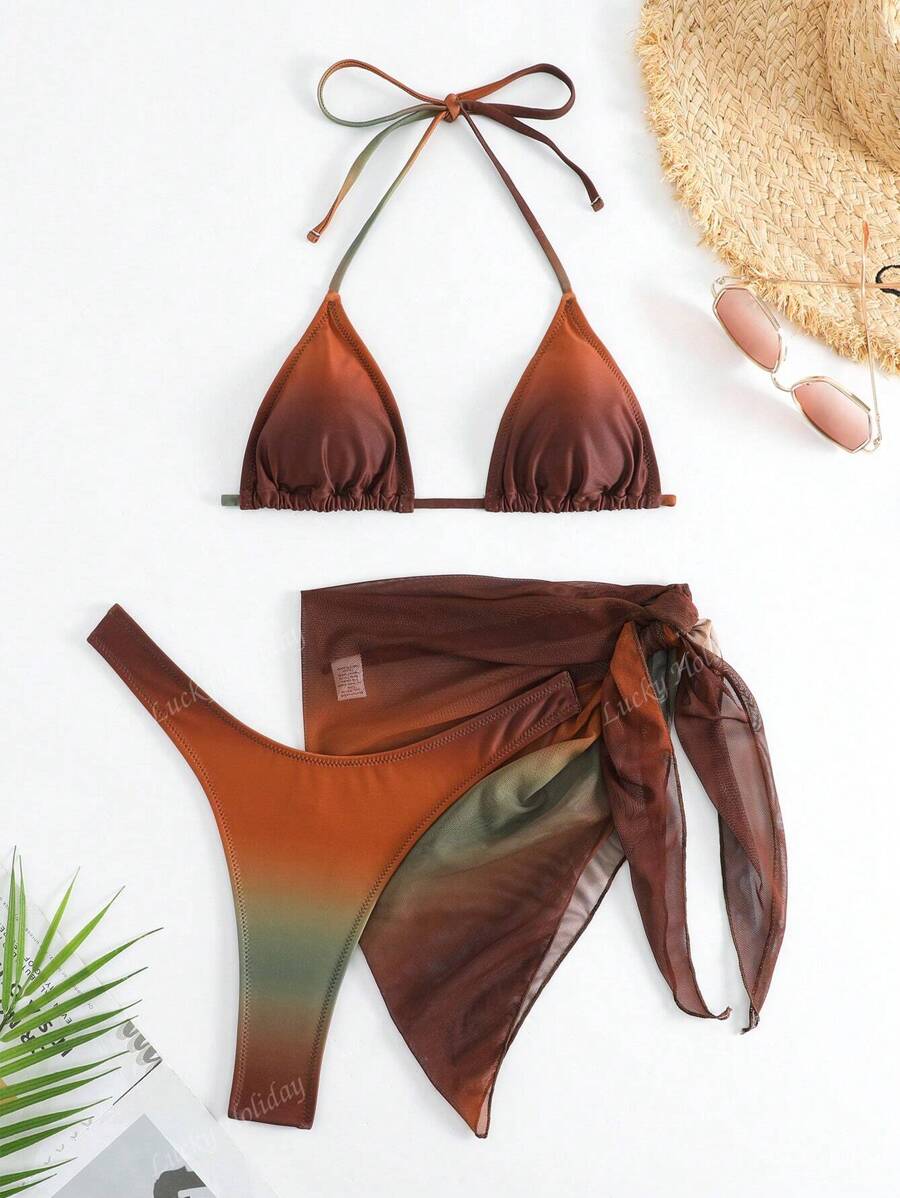 Traje de baño de bikini tie dye
