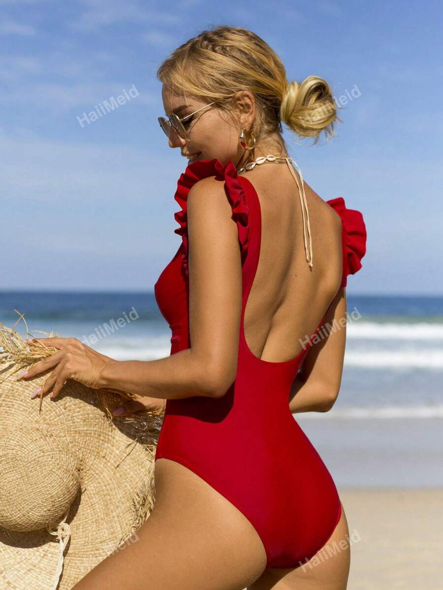 Traje de baño enterizo de espalda baja