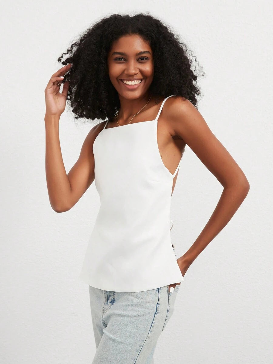 Blusa de espalda descubierta casual