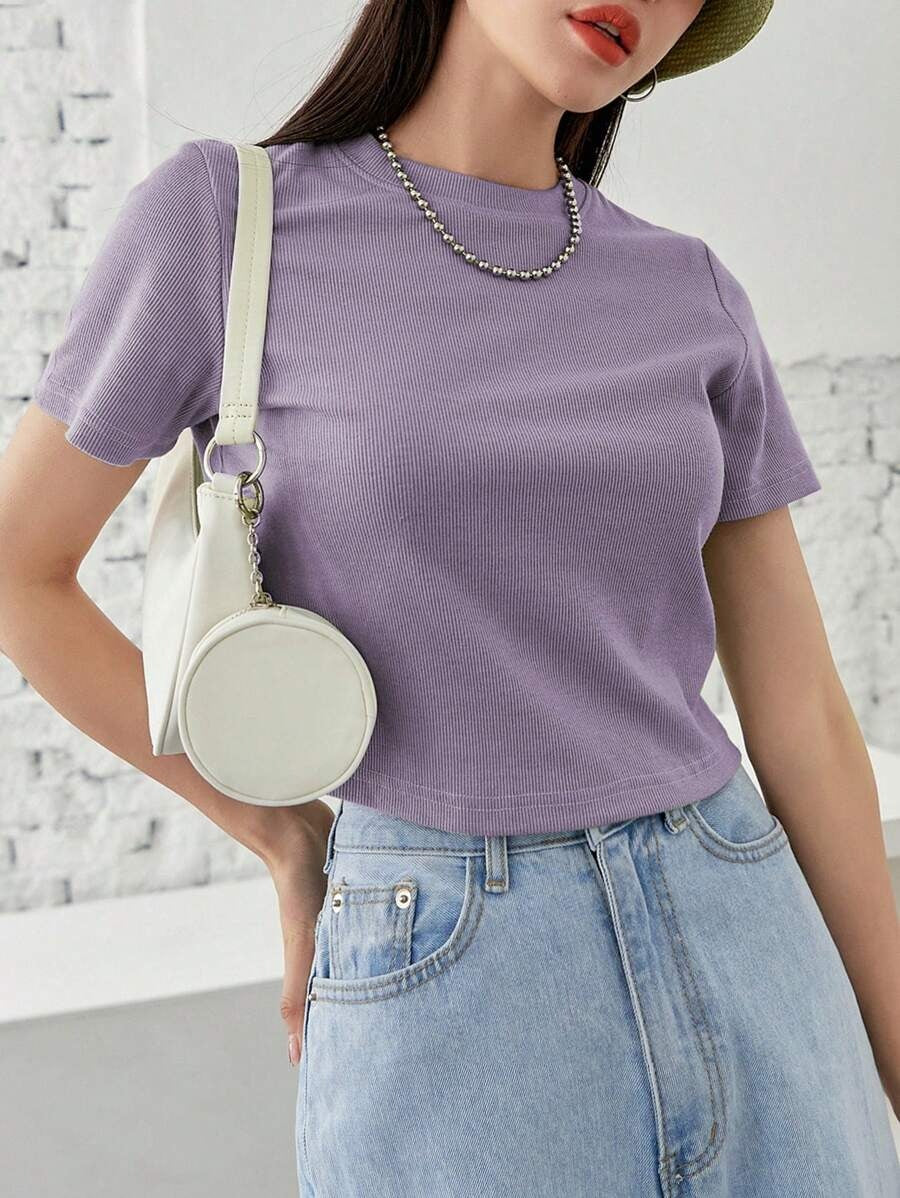 Camiseta corta de puntos