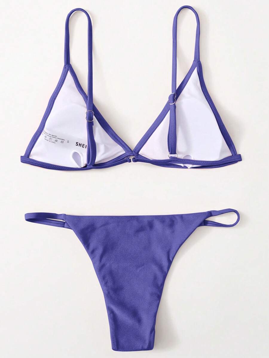 Traje de baño de bikini unicolor