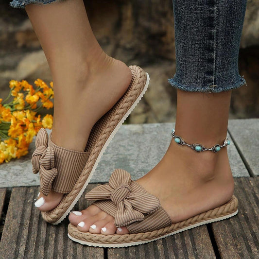 Sandalias con diseño de lazo