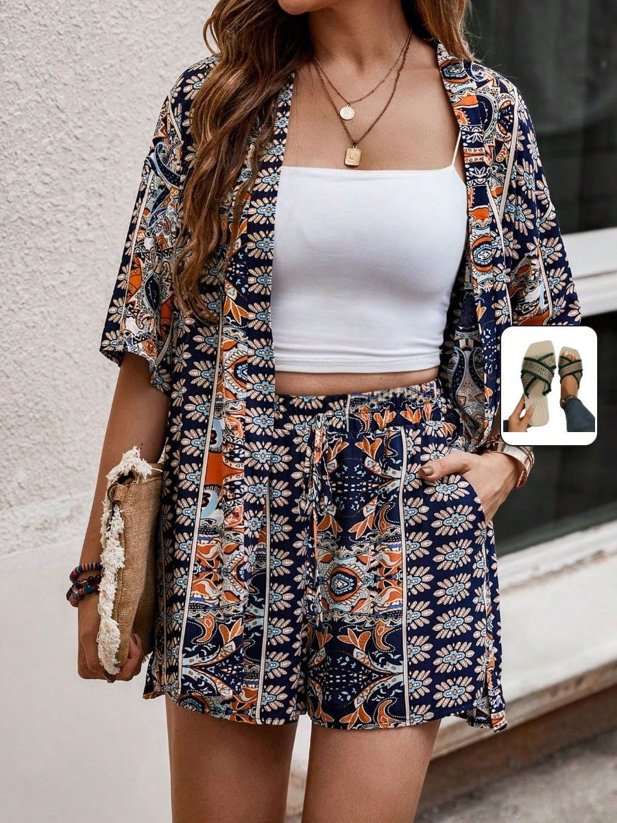 Conjunto corte holgado con estampado