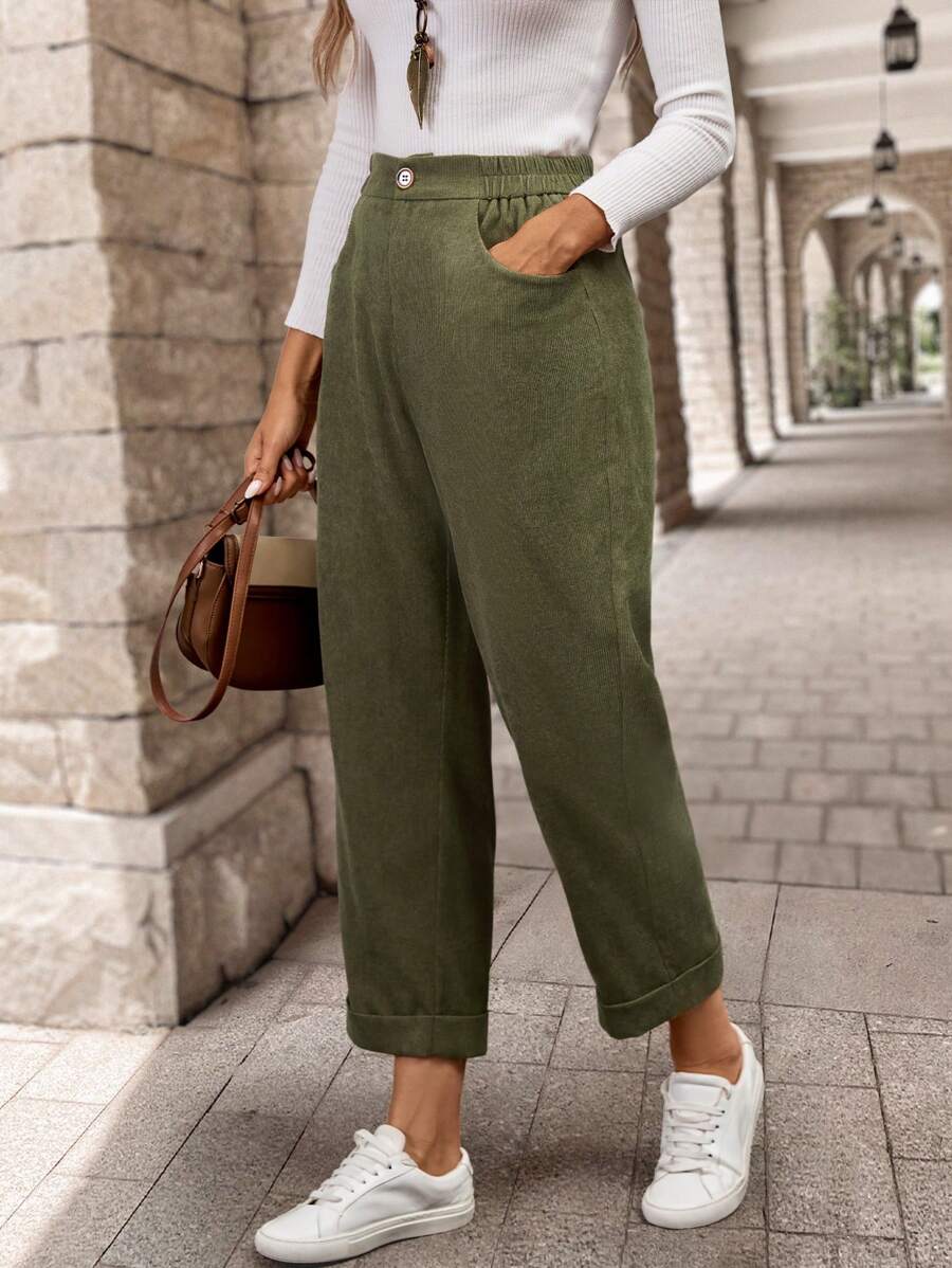 Pantalones casuales con bolsillo