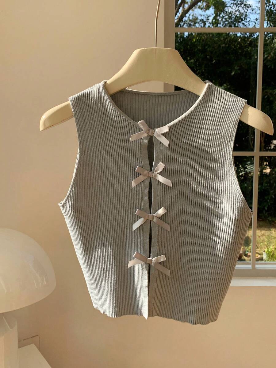Blusa casual de lazos