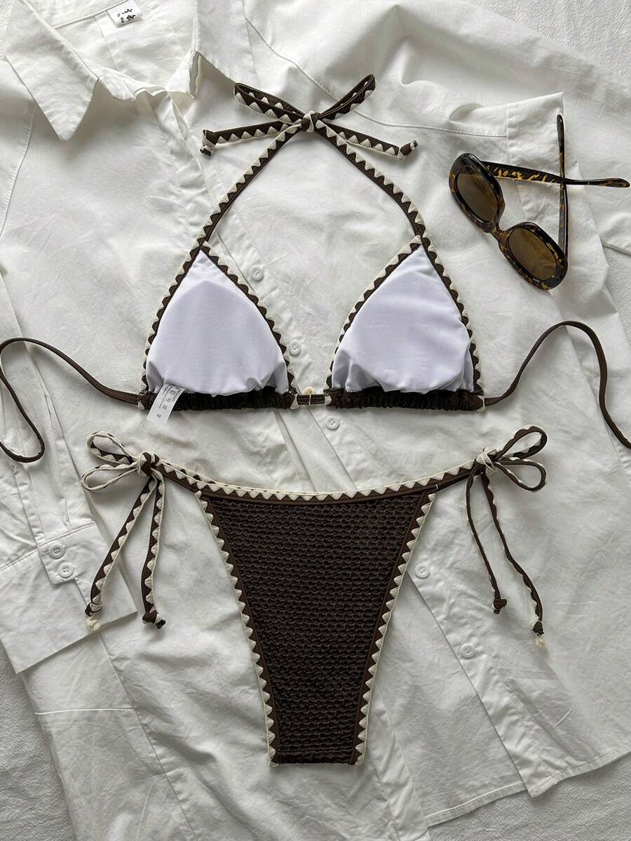 Traje de baño de bikini texturizado