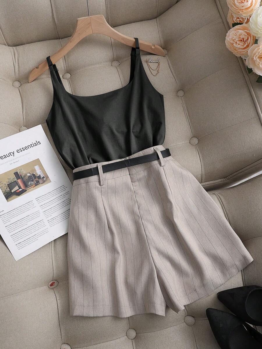 Shorts casuales corte alto