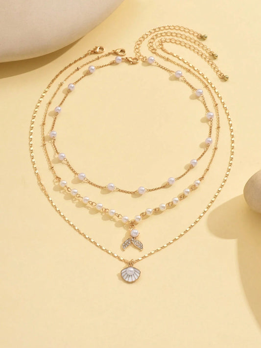 Set de 3 collares de fantasía