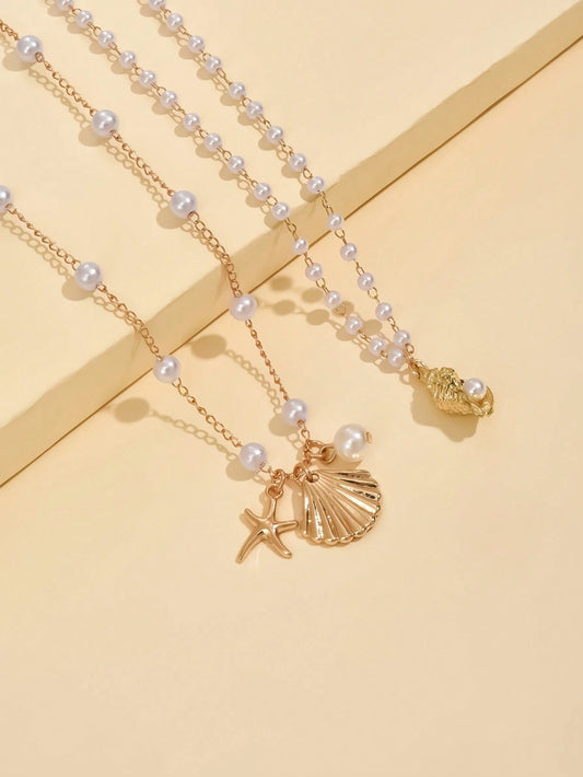 Set de 2 collares de fantasía