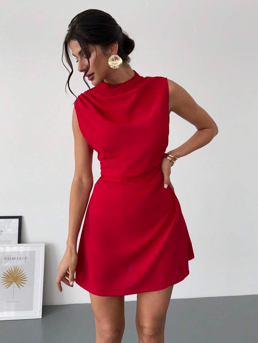 Vestido mini fruncido