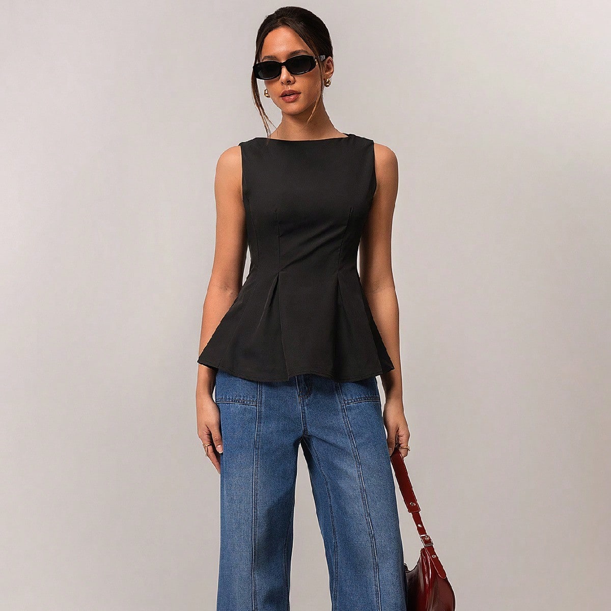 Blusa unicolor casual