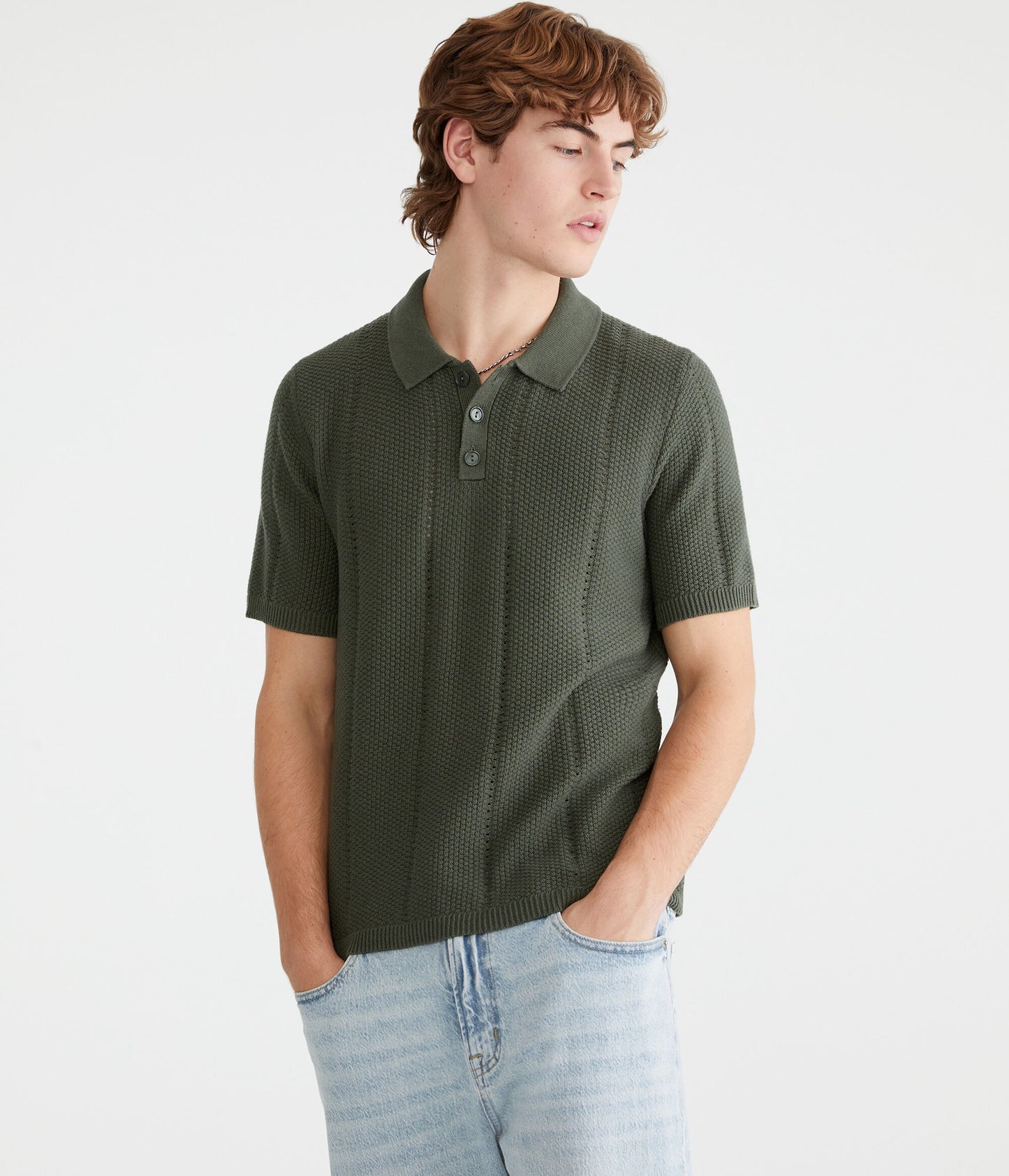 Chemise de suéter con rayas texturizadas