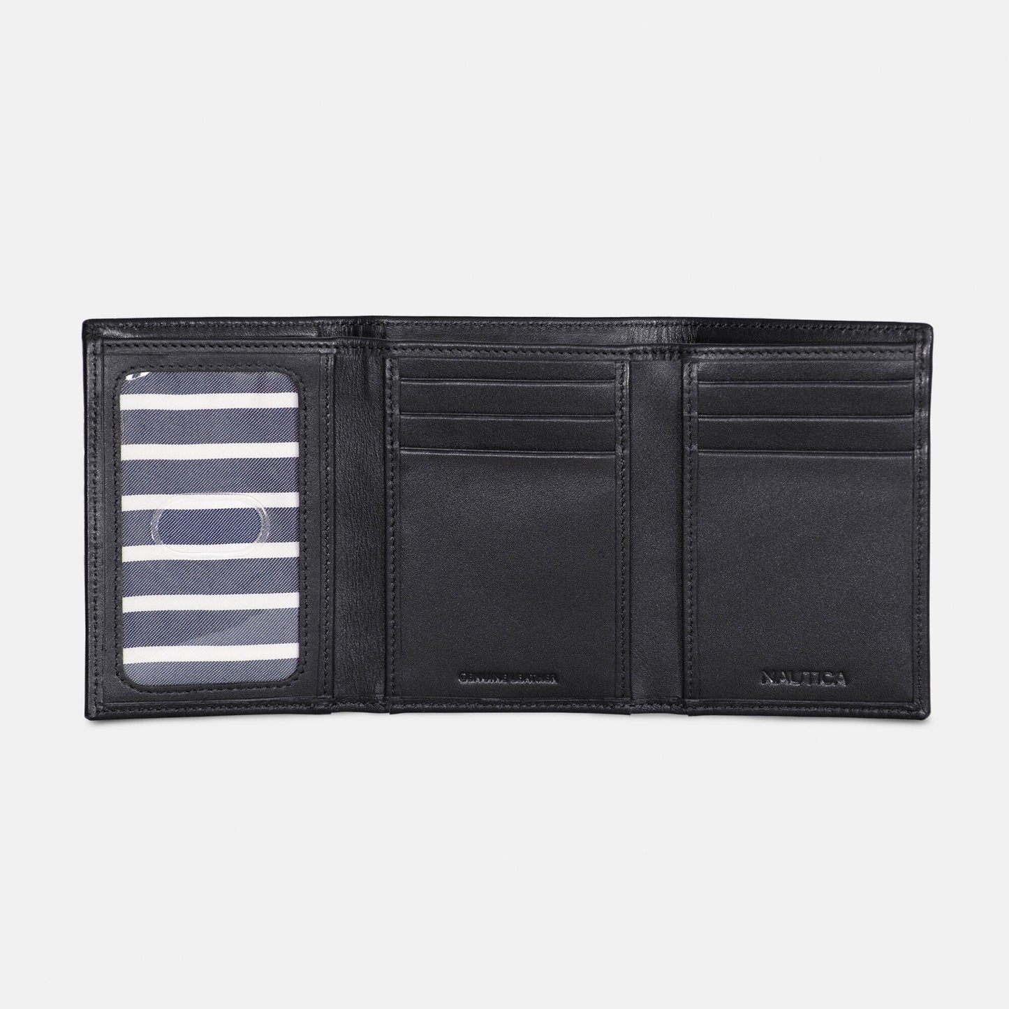 Cartera de caballero tres pliegues con logo grande