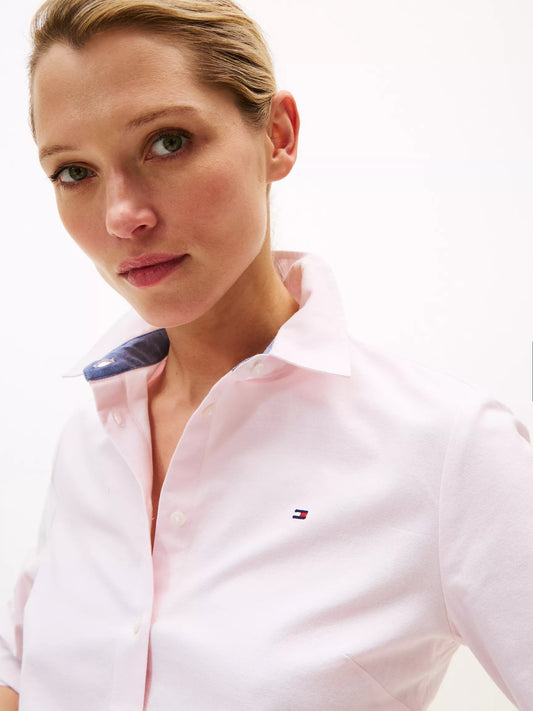 Camisa manga larga unicolor Oxford