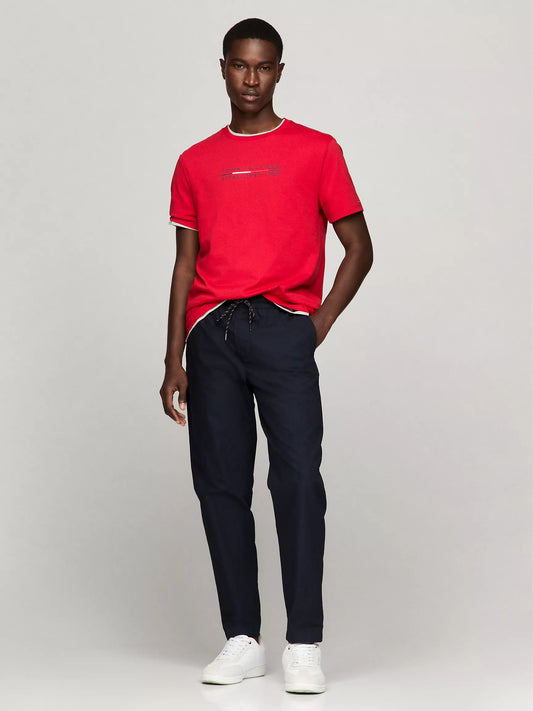 Franela cuello redondo con estampado central