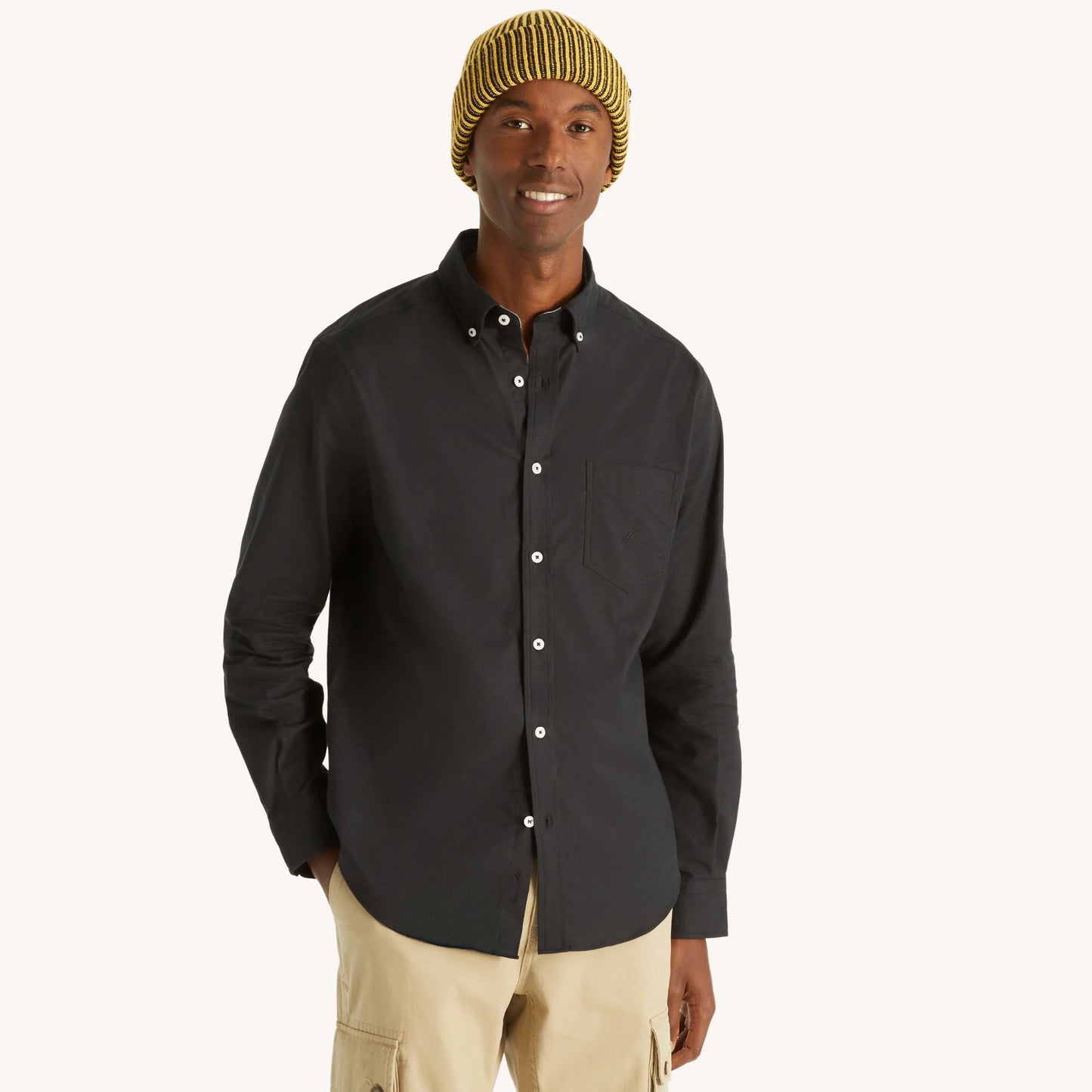 Camisa manga larga unicolor Oxford