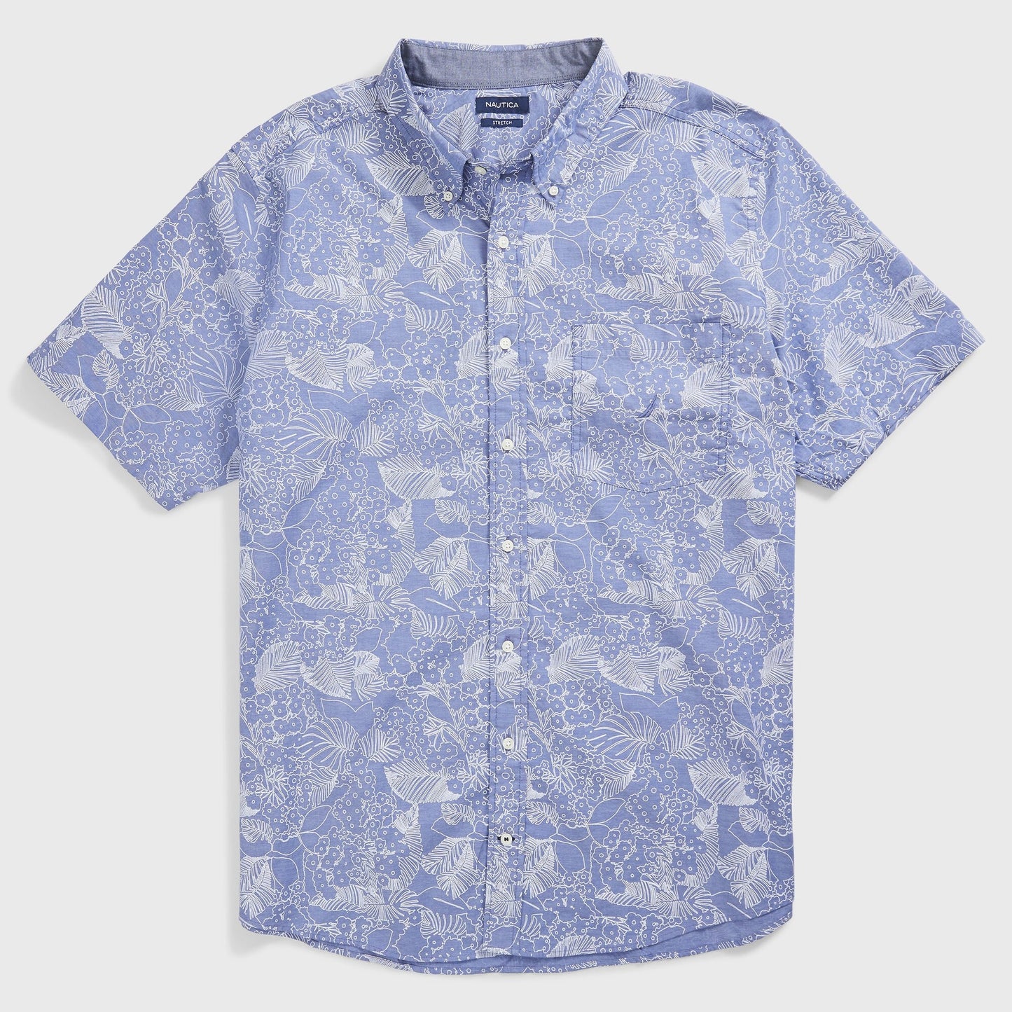 Camisa manga corta oxford con estampado
