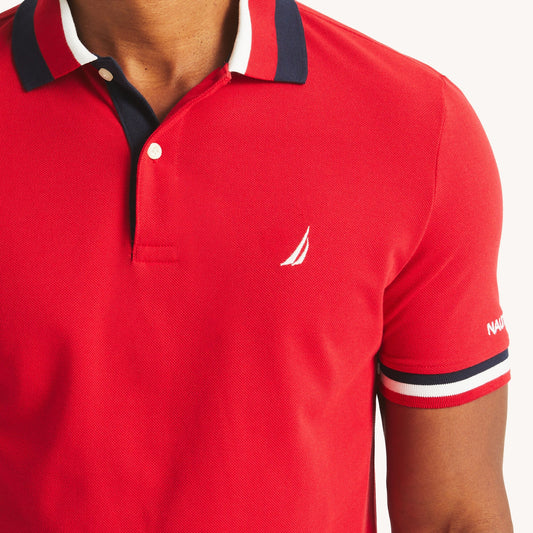 Chemise regular con cuello y mangas ribeteadas