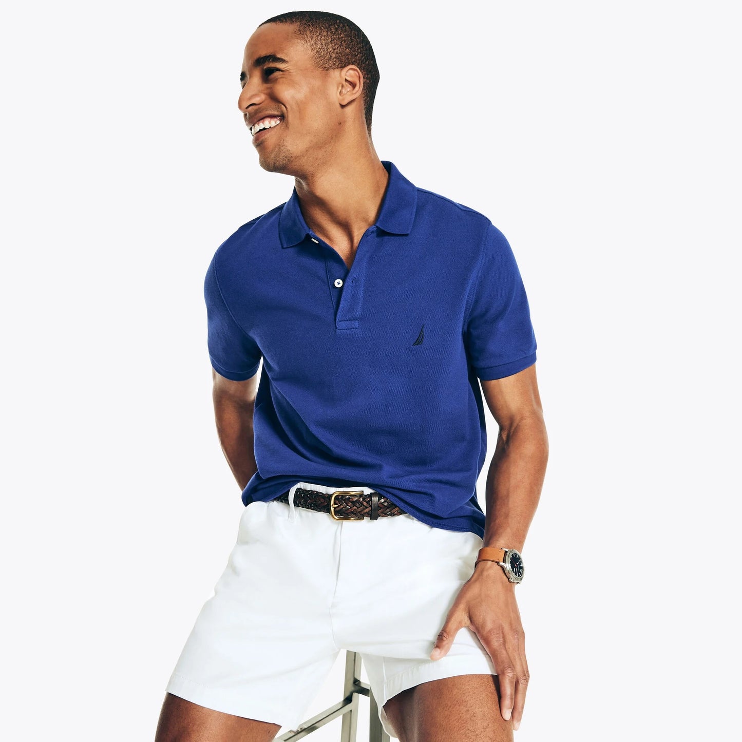 Chemise regular unicolor con logo