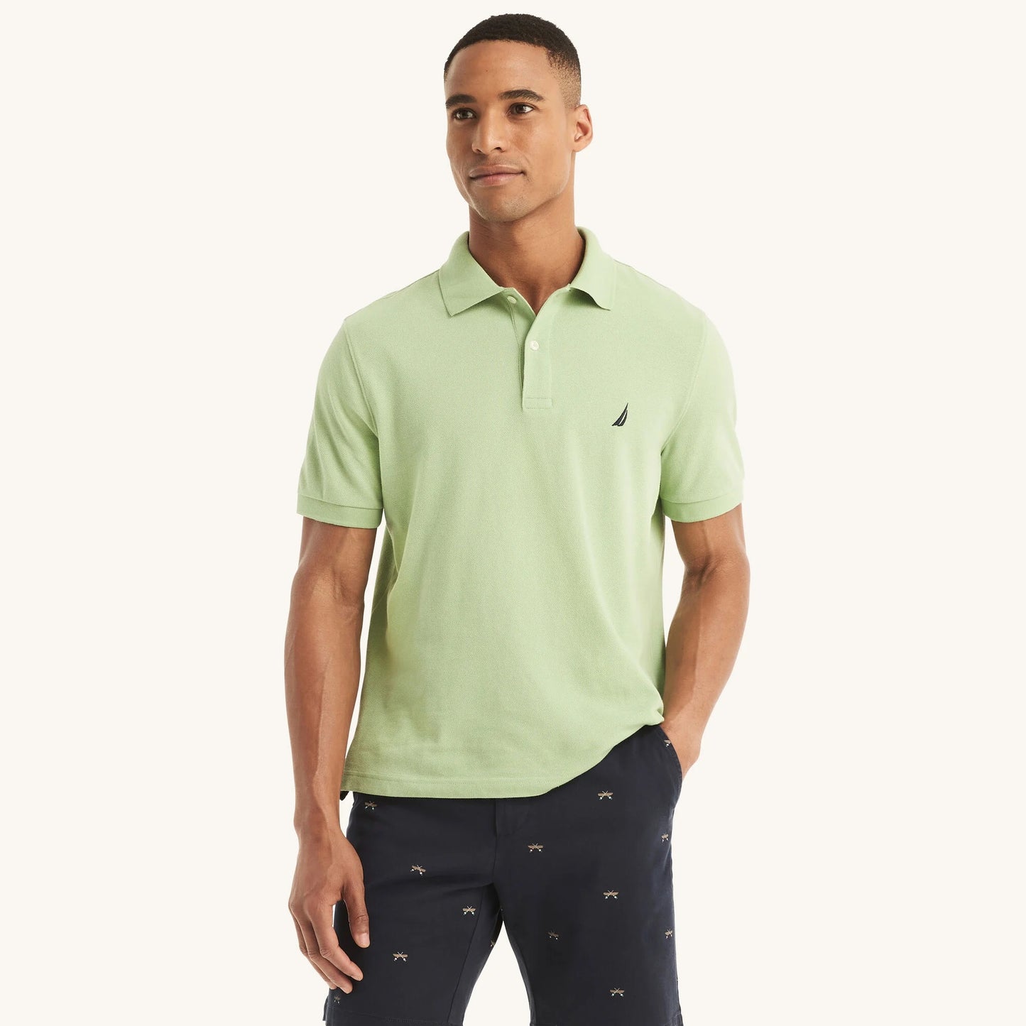 Chemise regular unicolor con logo