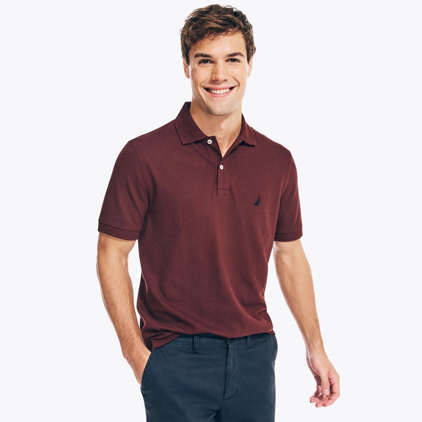 Chemise regular unicolor con logo