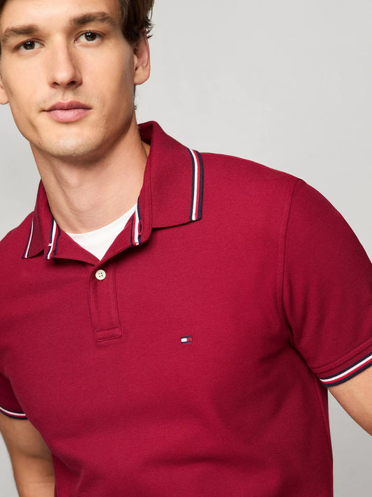 Chemise unicolor con cuello ribeteado